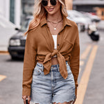 Textured Dropped Shoulder Shaket