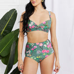 Take A Dip Twist High-Rise Bikini in Sage