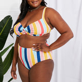 Take A Dip Twist High-Rise Bikini in Stripe