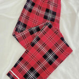 Plaid Tied Loungewear Pants