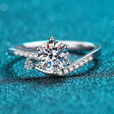 On My Mind Sterling Silver Moissanite Ring
