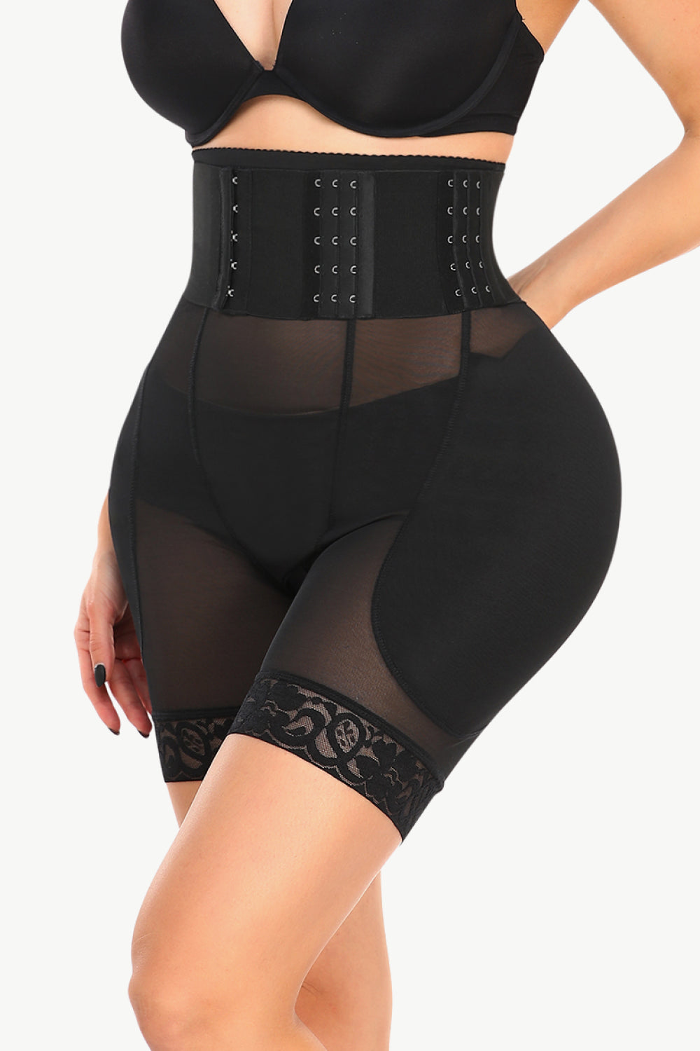 Breathable Lace Trim Shaping Shorts
