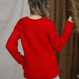 Round Neck Raglan Sleeve Sweater