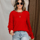 Round Neck Raglan Sleeve Sweater