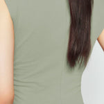 Mock Neck Ruched Cropped Tank