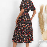 Floral Puff Sleeve Dress