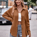 Textured Dropped Shoulder Shaket