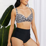 Take A Dip Twist High-Rise Bikini in Leopard