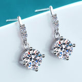 1 Carat Moissanite Drop Earrings