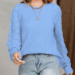 Round Neck Raglan Sleeve Sweater