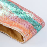 Luxury Handbags Colorful Rainbow Sequins Totes Women Bag Party Evening Clutch Bags Ladies Beach Bag Banquet Glitter Tote Stripe
