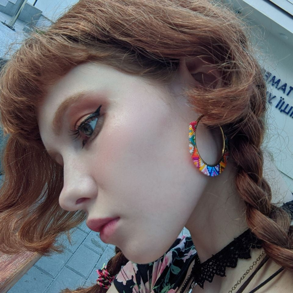 Go2Boho Hoop Earrings Stainless Steel Earrings Miyuki Beaded Ear Ring Women Jewelry Gift for Her 2021 Trendy Bohemian Pendientes