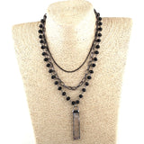 Bohemian 3 Layer Multiple Crystal Necklace