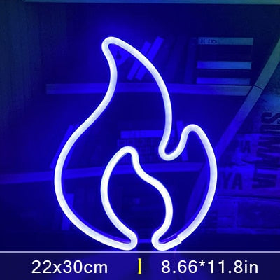 Flame Neon Sign Red and Yellow Flame Neon Light Flame Led Light Sign for Kids Baby Room Wedding Party Wall Decor Hanging Light