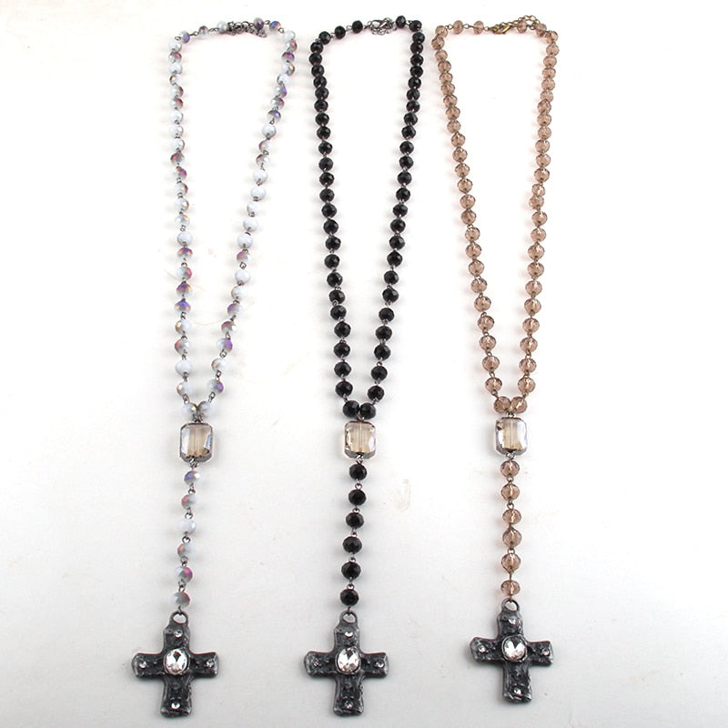 Bohemian Crystal Rosary w/ Cross Pendant