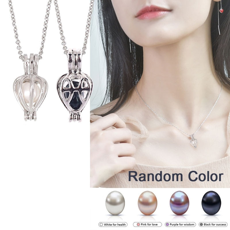 Fashion Popular Natural Oyster Wish Pearl Pendant Necklace Charm Necklace Gift Box Women Jewelry Gift Lucky DIY Gift Set Jewelry