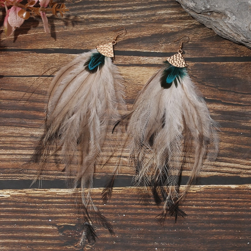Boho Feather Earrings