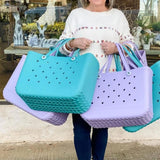 Multi Holes Storage Bag for Women Handbag Waterproof EVA Shoulder Bag Standing Picnic Beach Bag Shopping Bag сумка женская