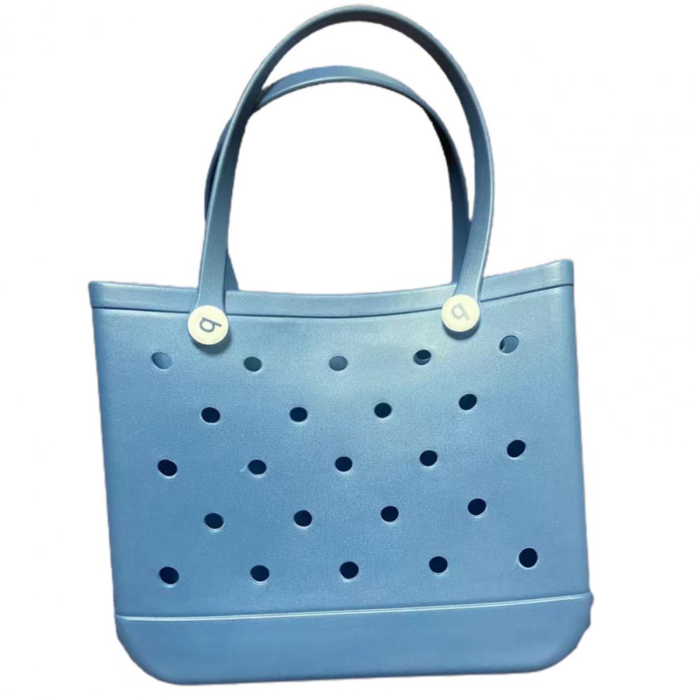 Multi Holes Storage Bag for Women Handbag Waterproof EVA Shoulder Bag Standing Picnic Beach Bag Shopping Bag сумка женская