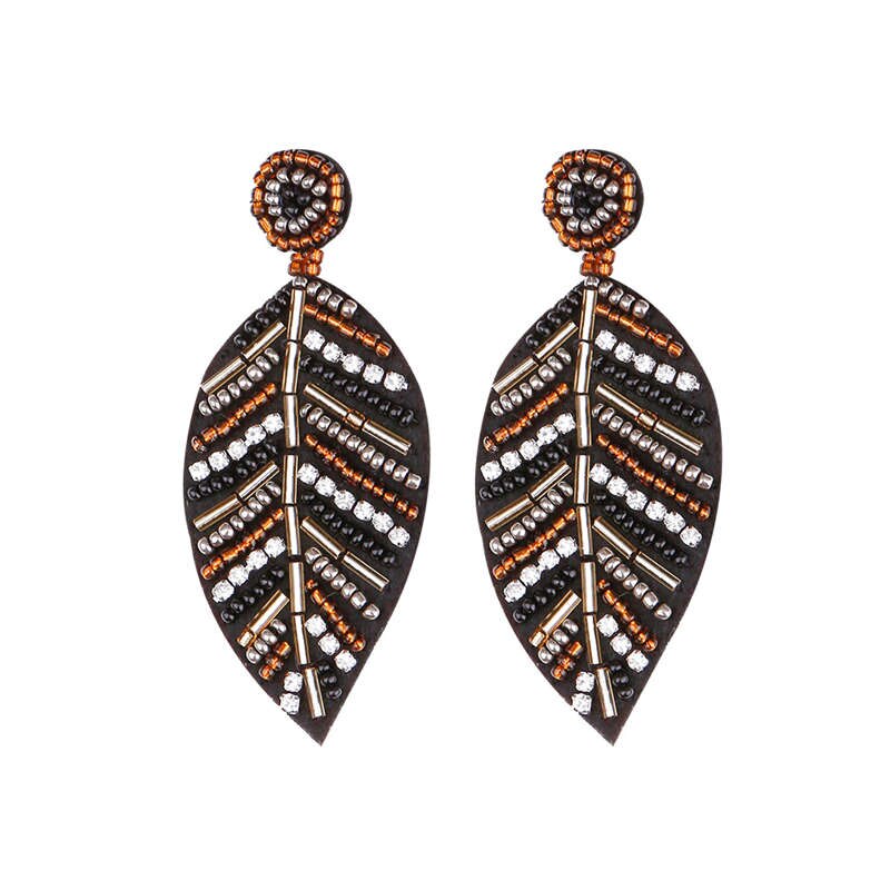 Long Beaded Tassel Earrings Ethnic Bohemia Style Handmade Colorized Seed Beads Statement Drop Earrings Luxury Gift for Women