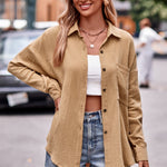 Textured Dropped Shoulder Shaket