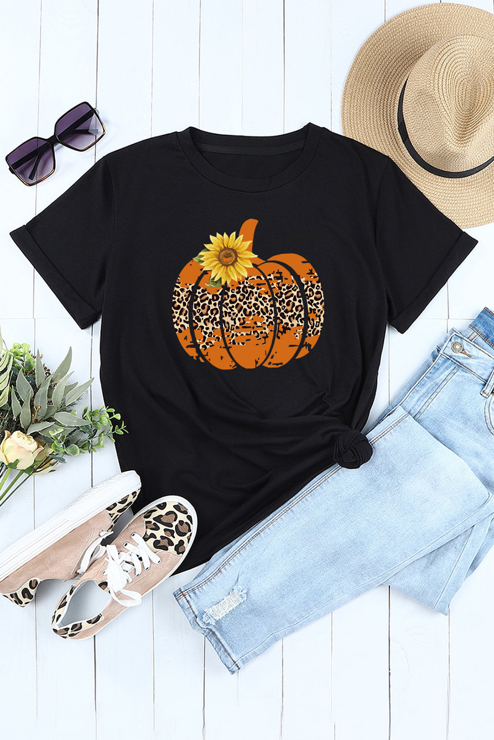 Floral Pumpkin Graphic Tee