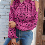 Floral Cold-Shoulder Blouse