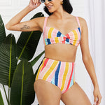 Take A Dip Twist High-Rise Bikini in Stripe