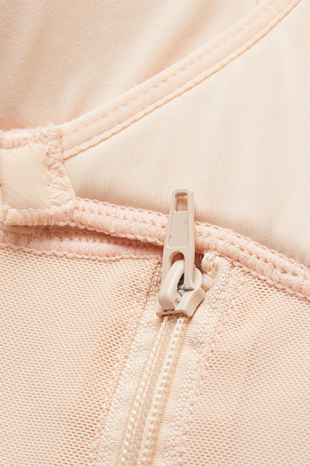 Lace Trim Shapewear with Zipper