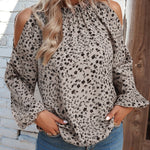 Floral Cold-Shoulder Blouse
