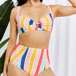Take A Dip Twist High-Rise Bikini in Stripe