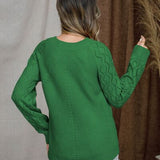 Round Neck Raglan Sleeve Sweater