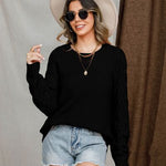 Round Neck Raglan Sleeve Sweater