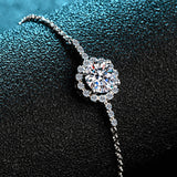 1 Carat Moissanite Chain Bracelet