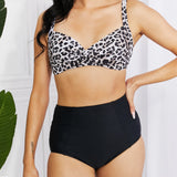 Take A Dip Twist High-Rise Bikini in Leopard