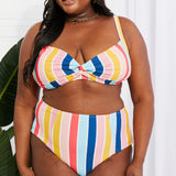Take A Dip Twist High-Rise Bikini in Stripe