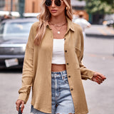 Textured Dropped Shoulder Shaket